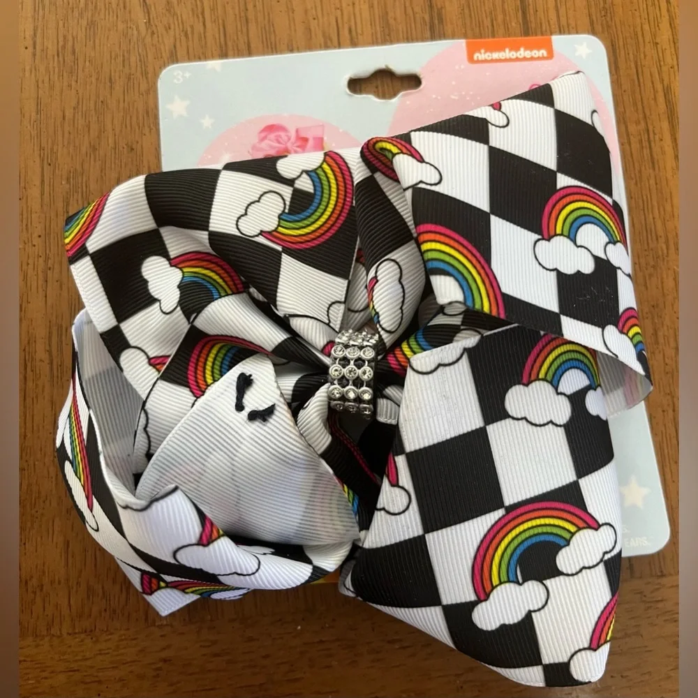 Nwt JoJo siwa bundle lot 7” hair bows 5 total snowflake unicorn rainbow